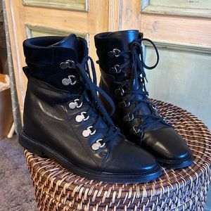 Killer Aquatalia hidden-wedge combat boots!